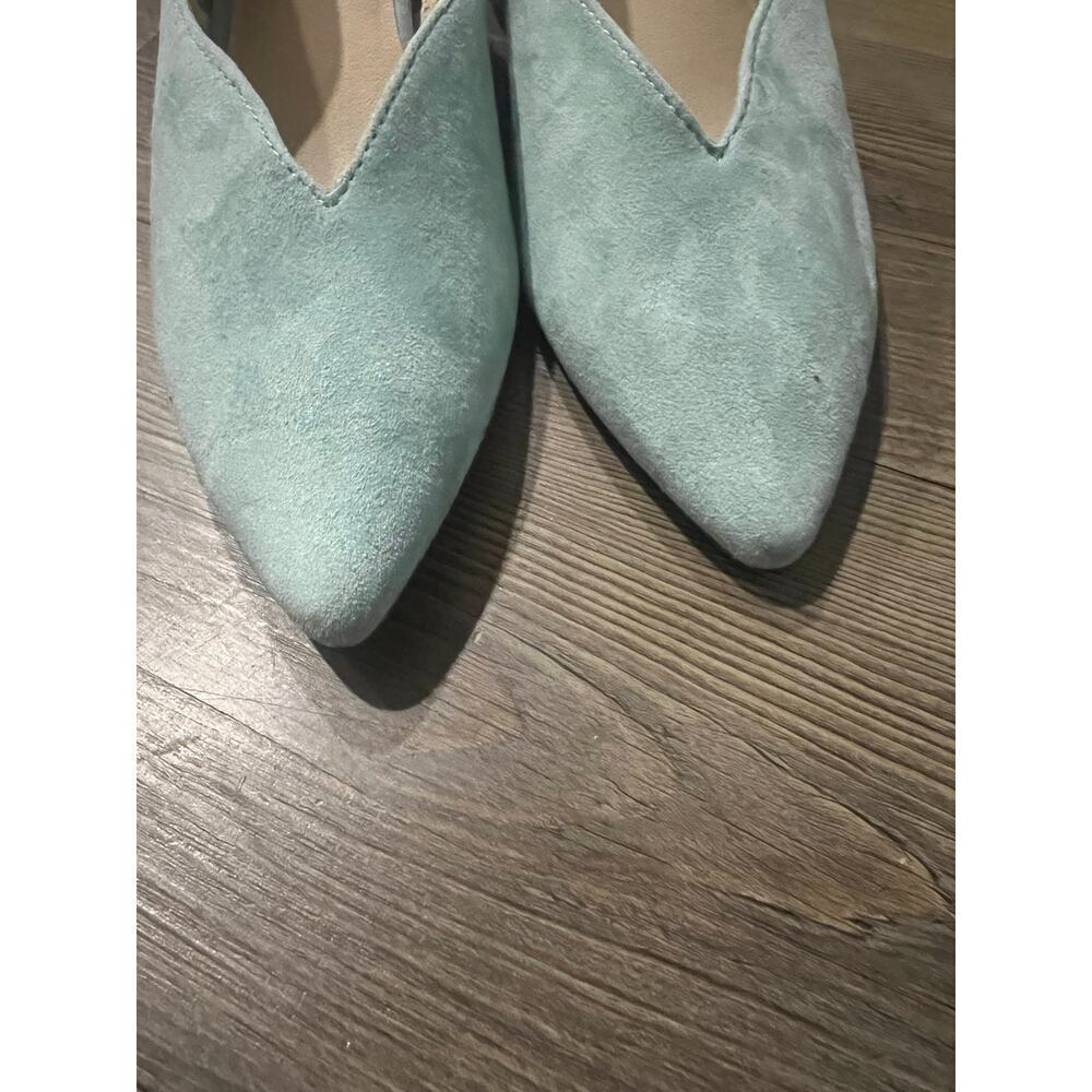 Anthropologie Seychelles  blue suede heels - Picture 6 of 7